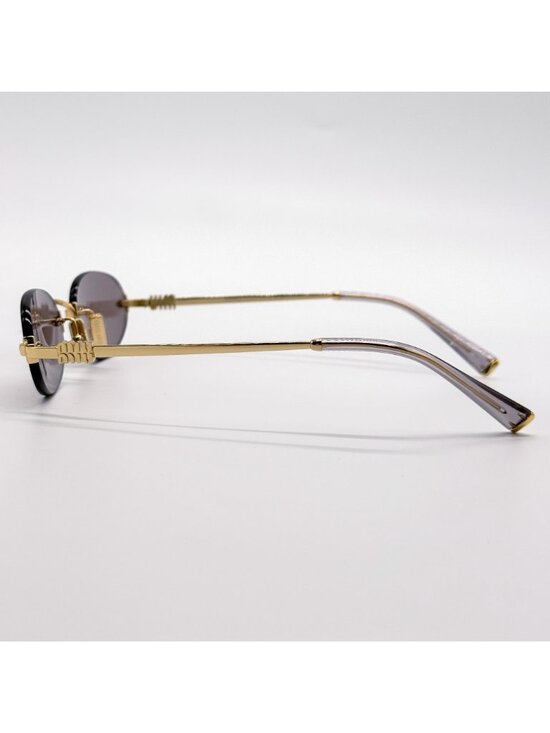 New Miu Miu MU A54S Sunglasses Oval Purple Gold MUA54S 5AK20I main image 6
